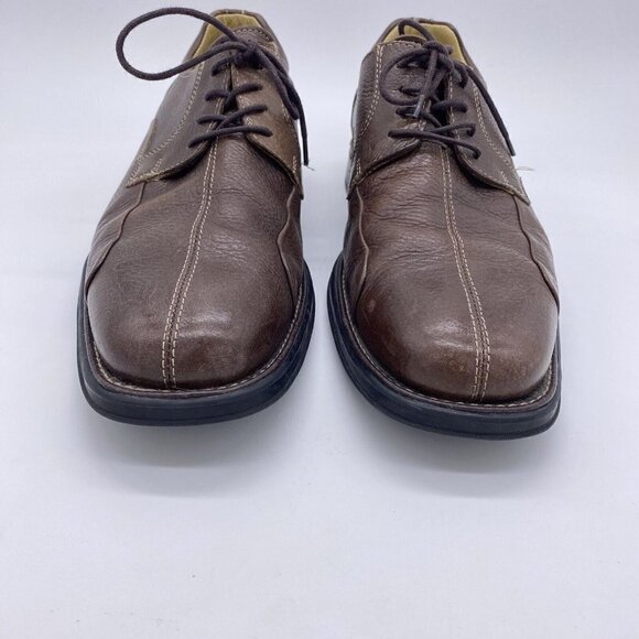 Belvedere Bay Bridge Oxford Casual Dress Shoes Lace Up Brown Pebbled Leather Belvedere Bay Bridge Oxford Casual Dress Shoes Lace Up Brown Pebbled Leather